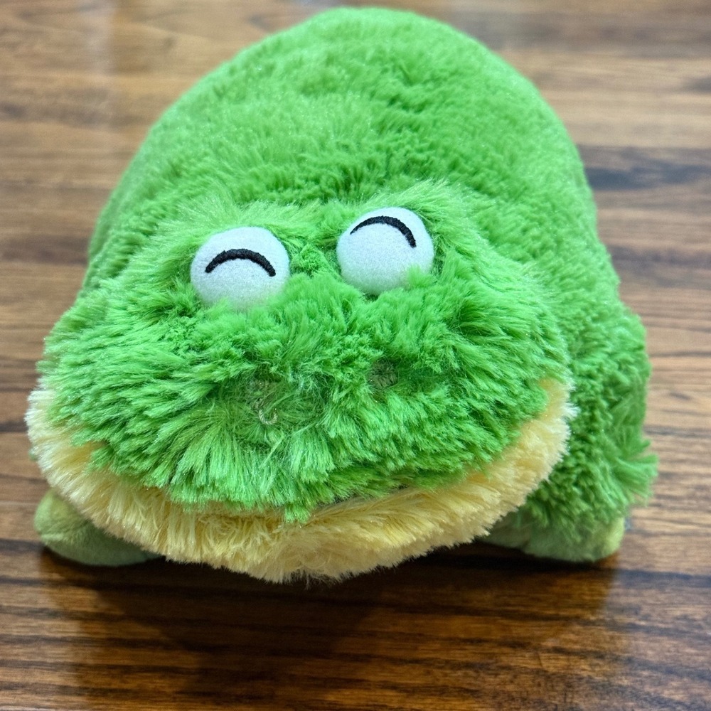Pillow Pets Friendly Frog Green Yellow Plush Stuffed Animal 11 inch Small Toy